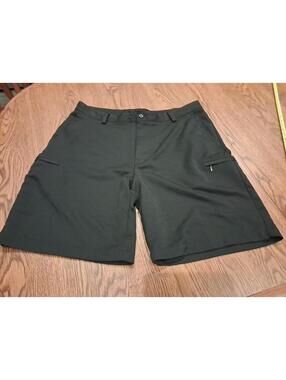 Izod Mens Golf Shorts Black Size 38 Golf Shorts Zipper Pickets Flexibility EUC